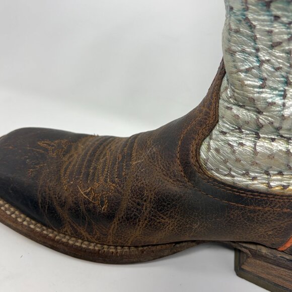 Ariat Gringa Western Boots 7 rainbow fishscale iridescent - Picture 7 of 13